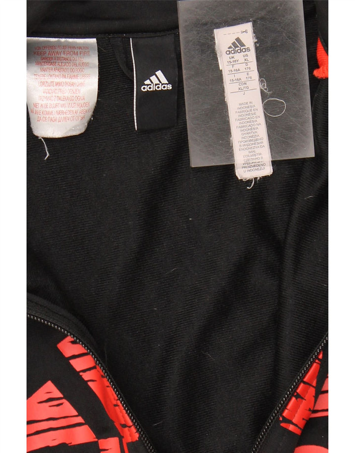 Dziewczęca bluza dresowa Adidas z grafiką, 15-16 lat, czarny poliester