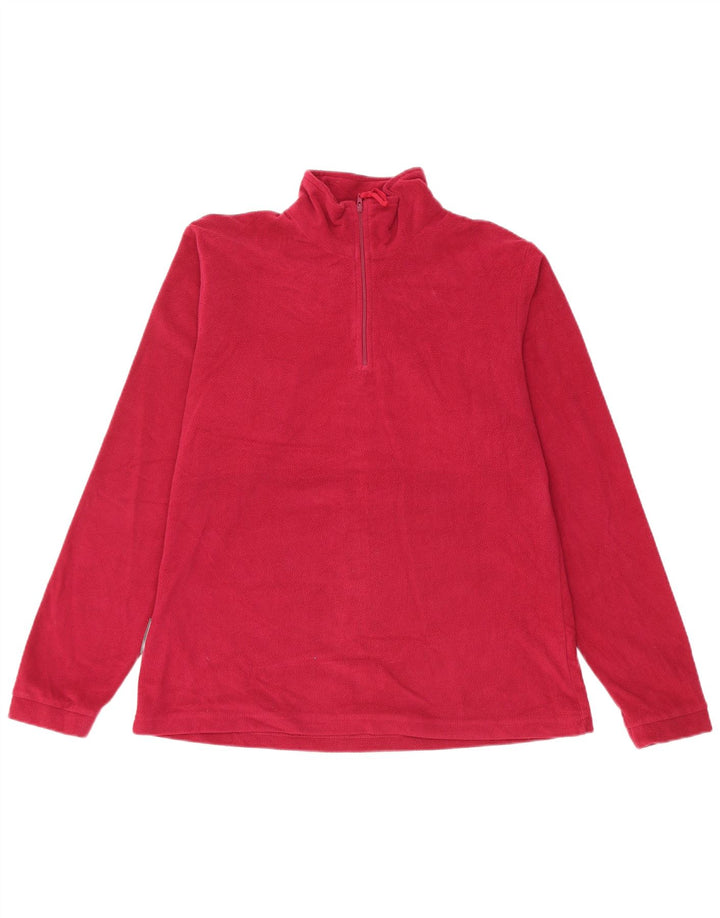 Damski sweter polarowy Mountain Essentials z zamkiem błyskawicznym UK 14, duży, czerwony poliester