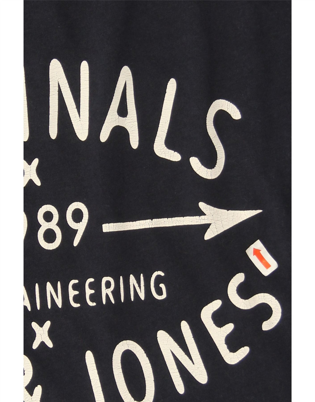 Męski top graficzny Jack & Jones z długim rękawem, średni granatowy, bawełniany
