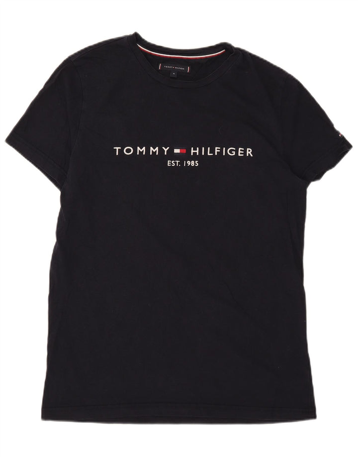 Męski T-shirt Tommy Hilfiger Slim Fit z grafiką, średni granatowy