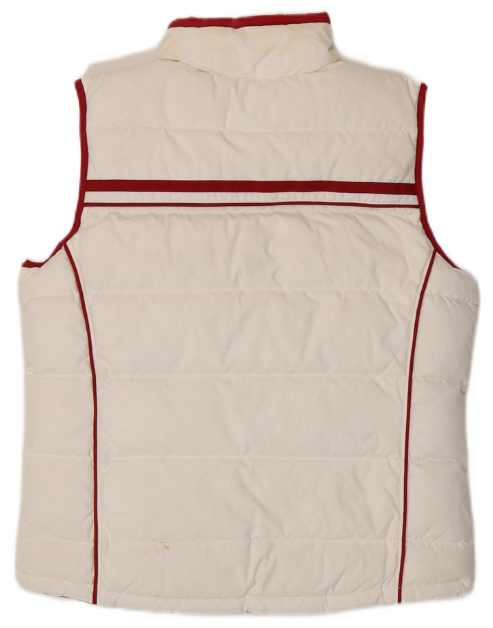 Dwustronna wyściełana kamizelka damska Nike UK 14/16, duża, biała, poliester