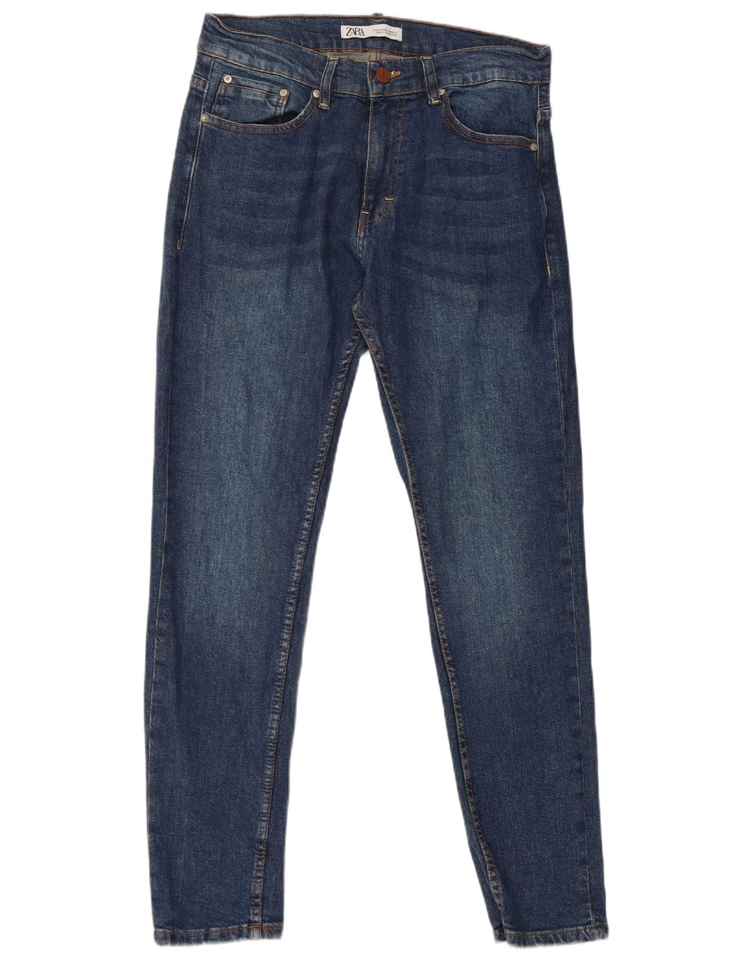 Męskie jeansy obcisłe ZARA EU 42 Large W32 L30 Niebieskie bawełniane