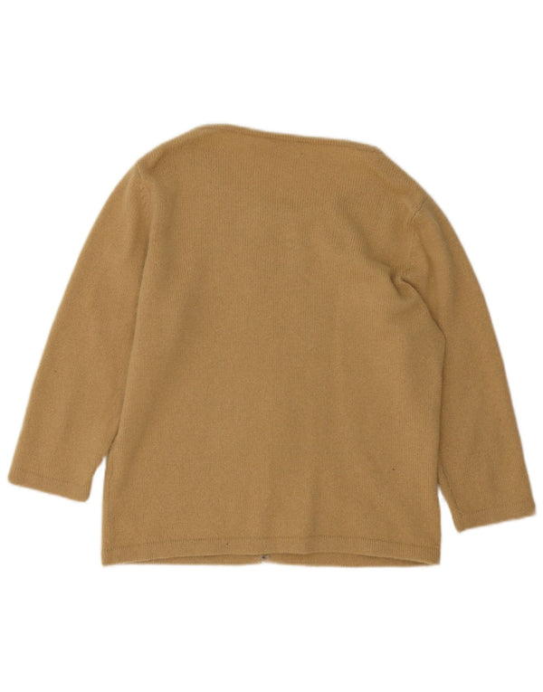 Marks & Spencer Damski sweter z dekoltem w łódkę, UK 16, duży, beżowy