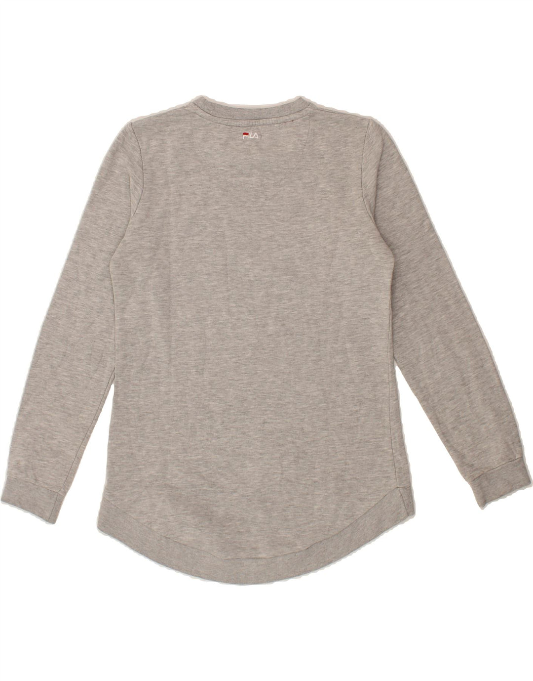 FILA Womens Graphic Sweatshirt Jumper UK 14 Medium Grey Cotton Vintage Fila and Second-Hand Fila from Messina Hembry 