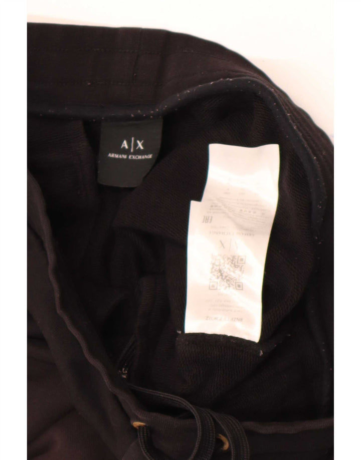 Męskie spodnie dresowe Armani Exchange, małe, czarne, bawełniane
