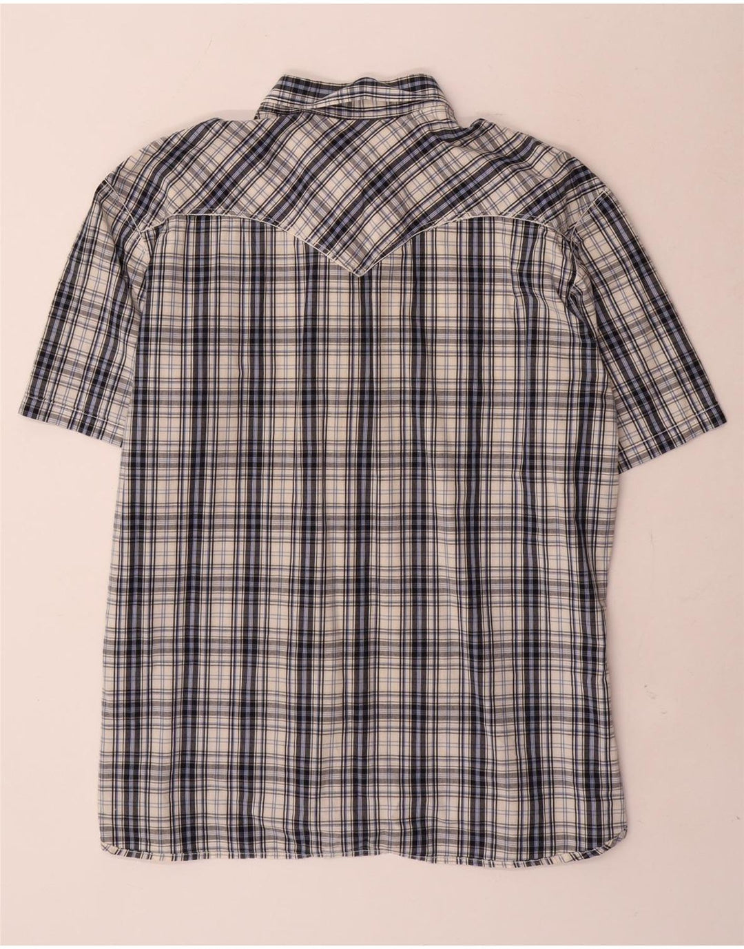 Koszula męska z krótkim rękawem Levi's 2XL, bawełniana niebieska kratka