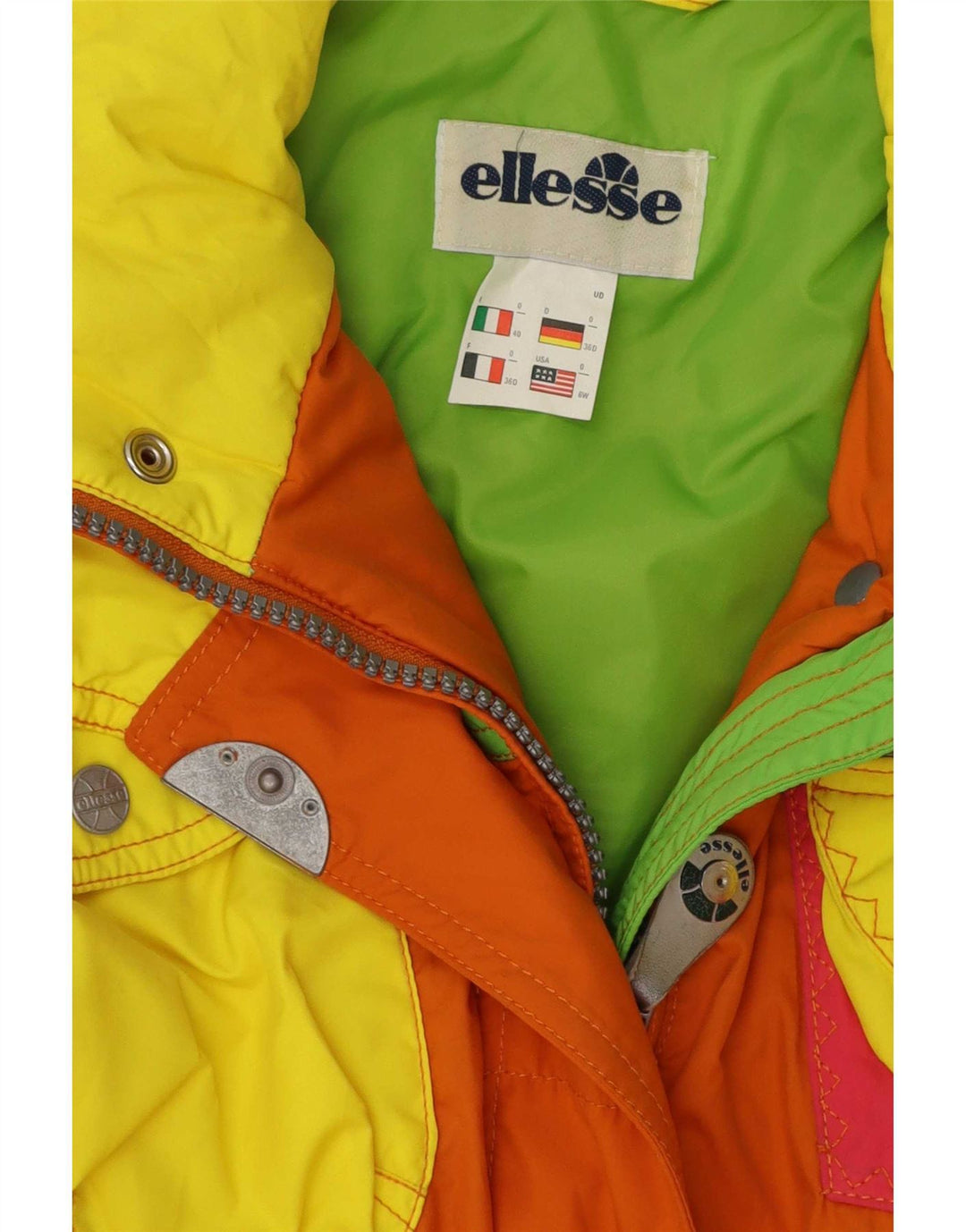 Damski kombinezon narciarski Ellesse Oversize IT 40 Small Orange Colorblock