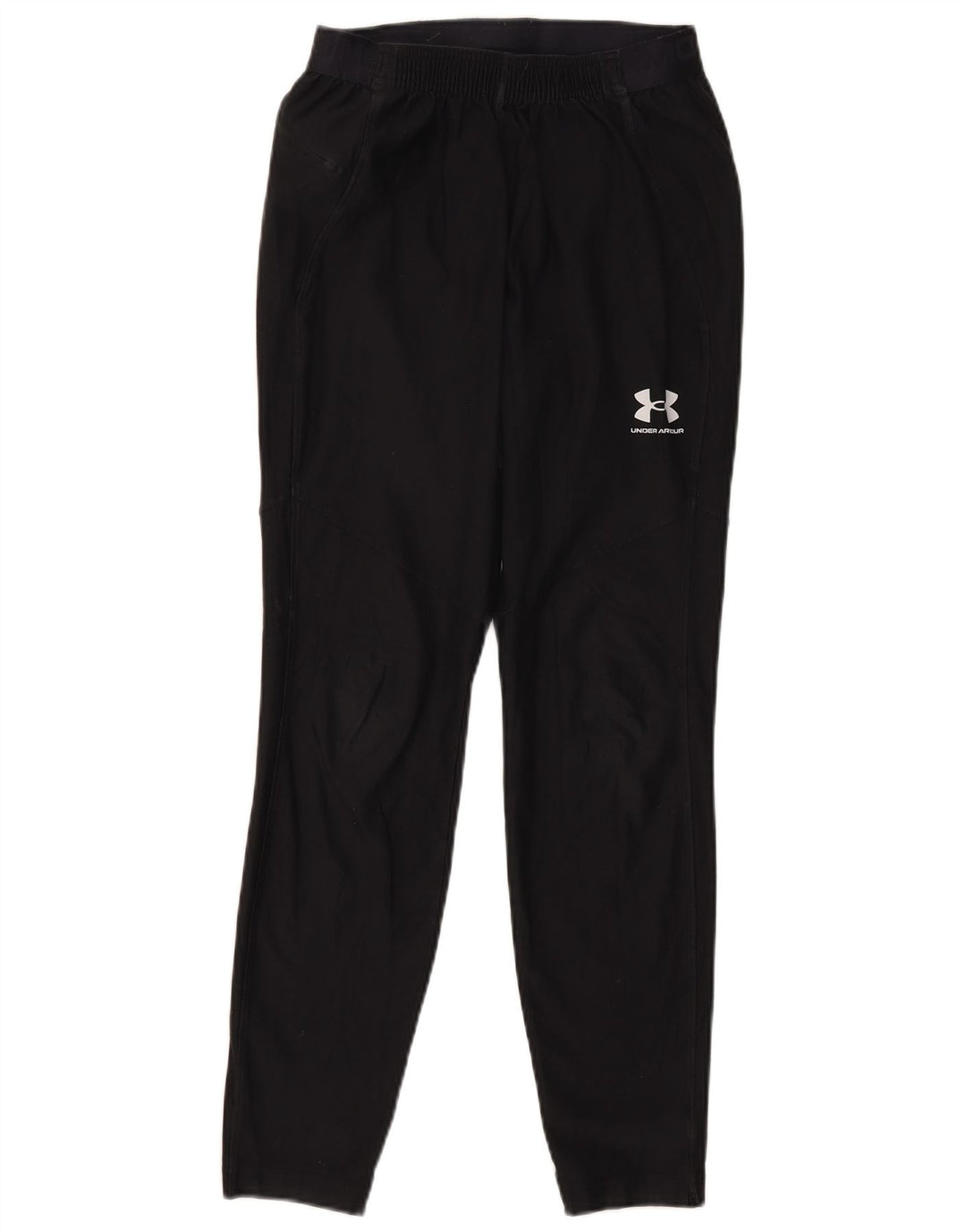Damskie legginsy UNDER ARMOUR z grafiką UK 10, małe, czarne, z blokami kolorów