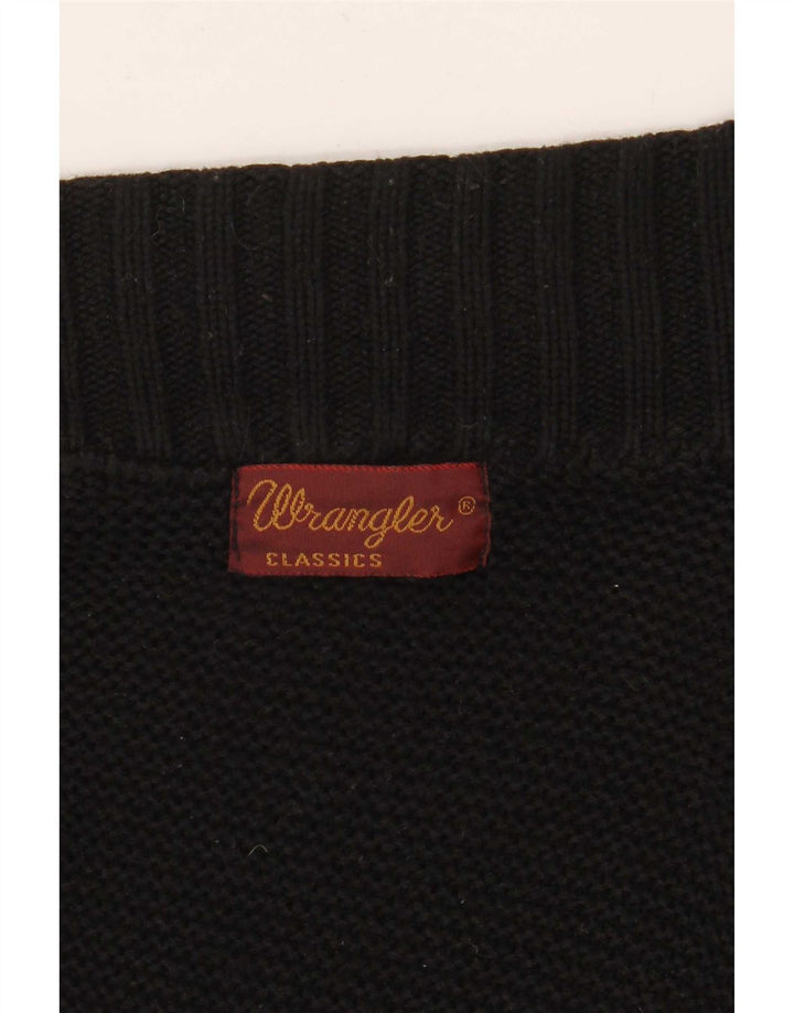 Męski sweter rozpinany z grafiką Wrangler w kolorze średniej czerni