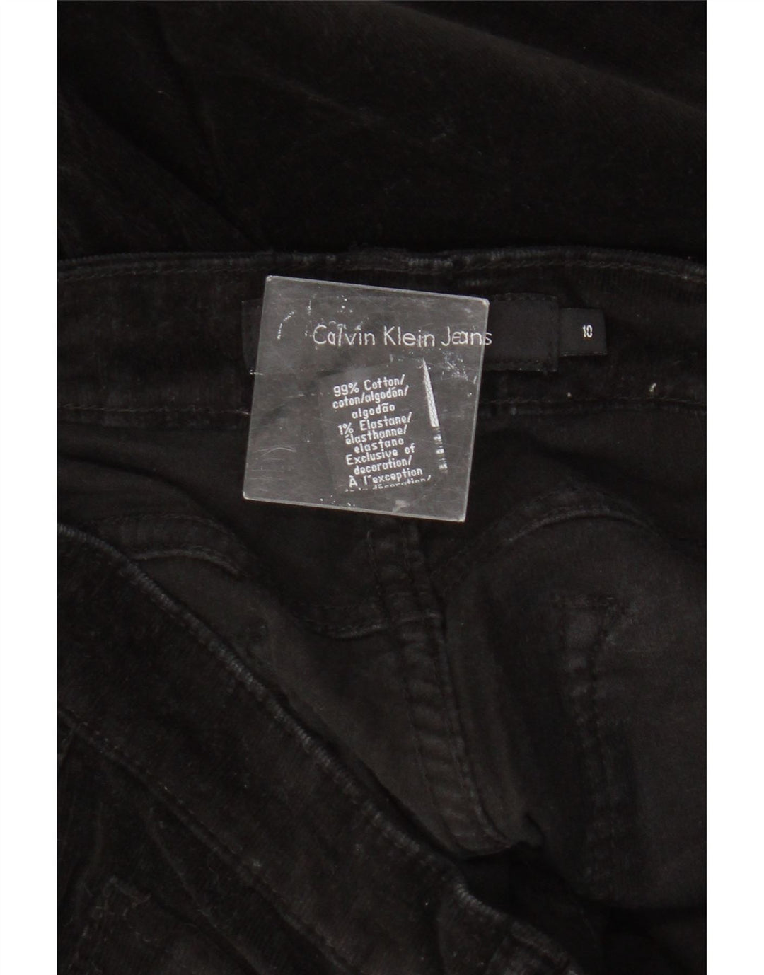 Damskie spodnie sztruksowe Calvin Klein US 10 Medium W32 L30 Czarne