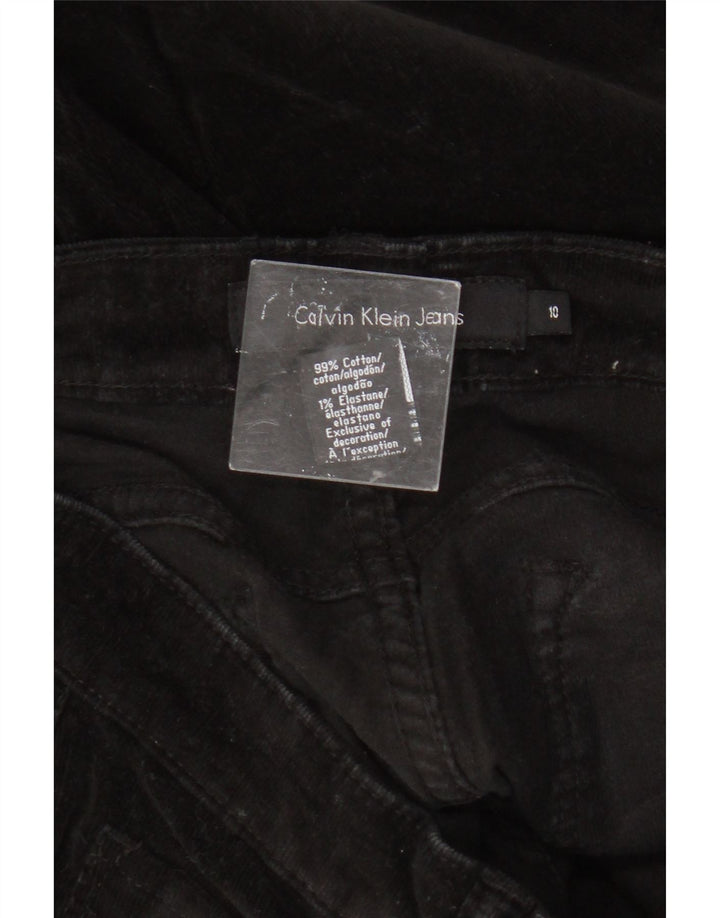 Damskie spodnie sztruksowe Calvin Klein US 10 Medium W32 L30 Czarne