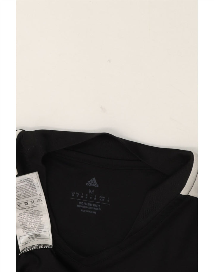 Męska koszulka Adidas Aeroready Top, średni czarny poliester z blokami kolorów