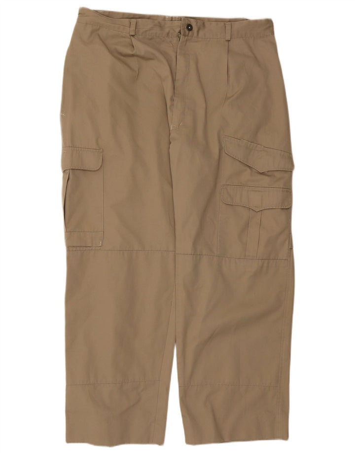 Męskie proste spodnie cargo w stylu vintage W36 L28 Khaki
