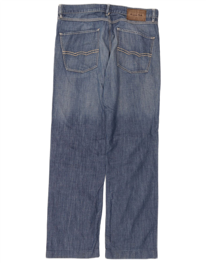 Męskie dżinsy z szeroką nogawką Massimo Dutti EU 42 Large W32 L30 Niebieskie