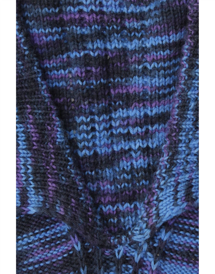 VINTAGE Mens Polo Neck Jumper Sweater Small Blue Flecked Vintage Vintage and Second-Hand Vintage from Messina Hembry 