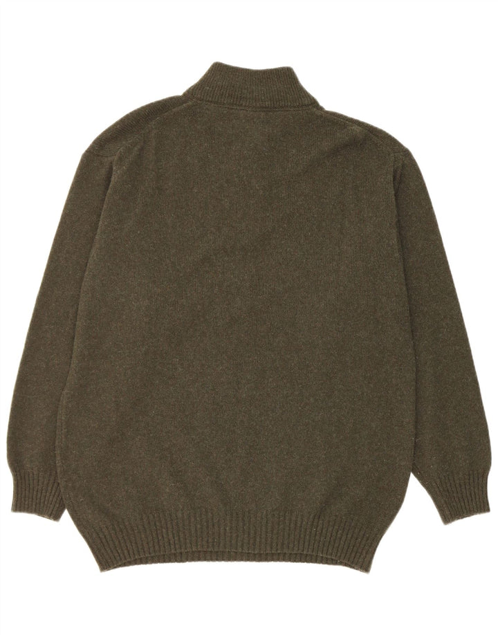 Męski sweter z zamkiem błyskawicznym Murphy & Nye XL, zielona wełna