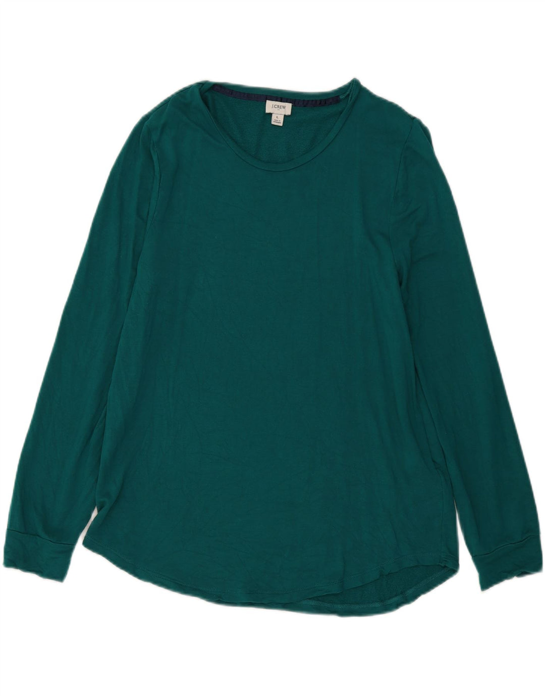 J. CREW Womens Top Long Sleeve UK 16 Large Green Viscose Vintage J. Crew and Second-Hand J. Crew from Messina Hembry 