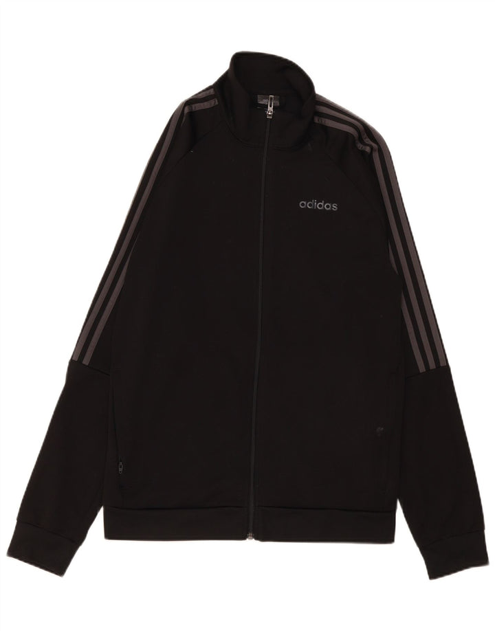 Adidas Męska kurtka dresowa Climalite UK 40/42 Średni czarny poliester