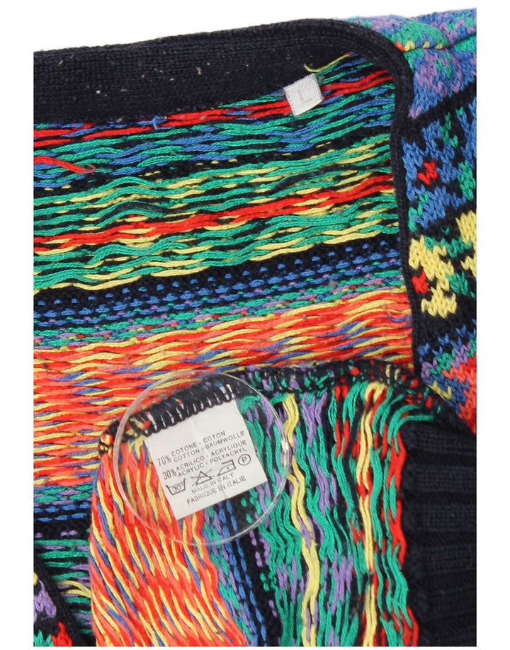 Vintage damski sweter oversize UK 16, duży, wielokolorowy