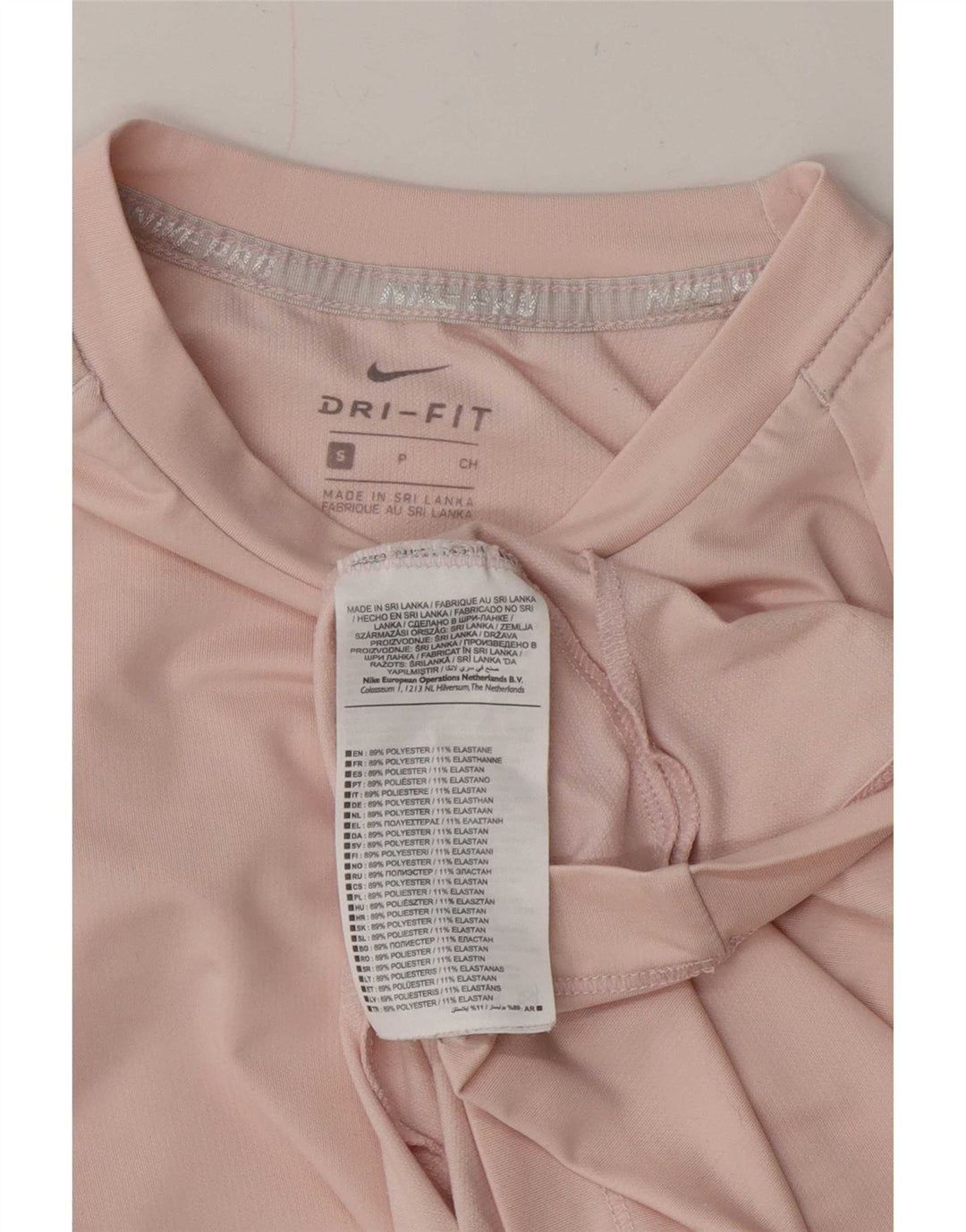 Damska koszulka Nike Dri Fit z długim rękawem, UK 10, mały, różowy poliester