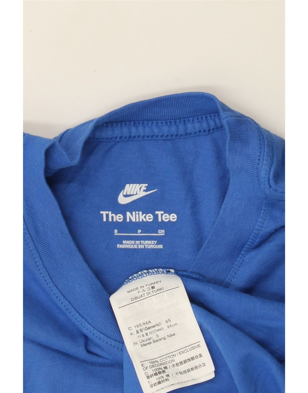 Męski T-shirt z grafiką NIKE, mały, niebieski, bawełniany