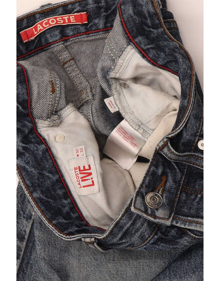 Lacoste Męskie Jeansy Slim W30 L32 Niebieskie Bawełniane
