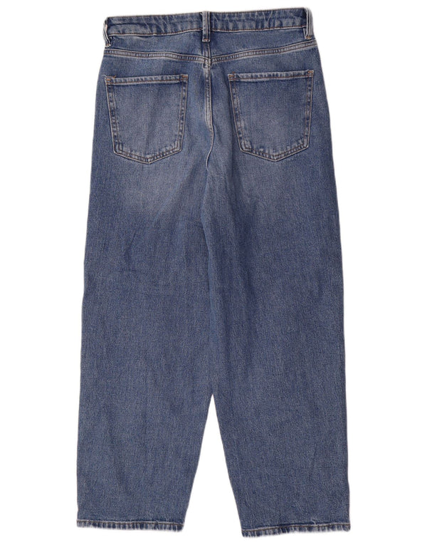 Marks & Spencer Damskie jeansy z wysokim stanem, zwężane UK 10, małe, W28 L26, niebieskie