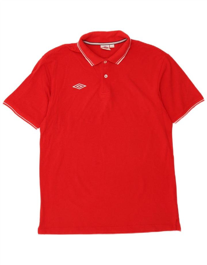 Męska koszulka polo Umbro 2XL, czerwona, bawełniana