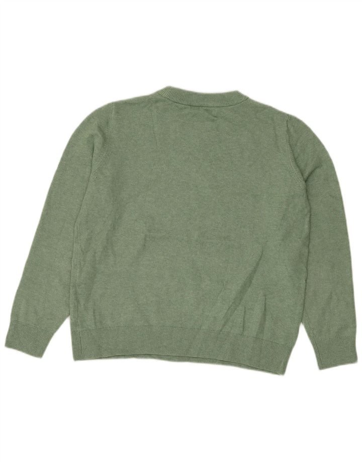 Marks & Spencer Damski sweter z okrągłym dekoltem, UK 14, średni zielony