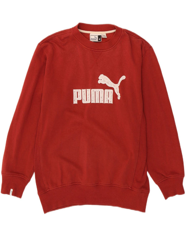 Męski sweter z grafiką PUMA, średni czerwony
