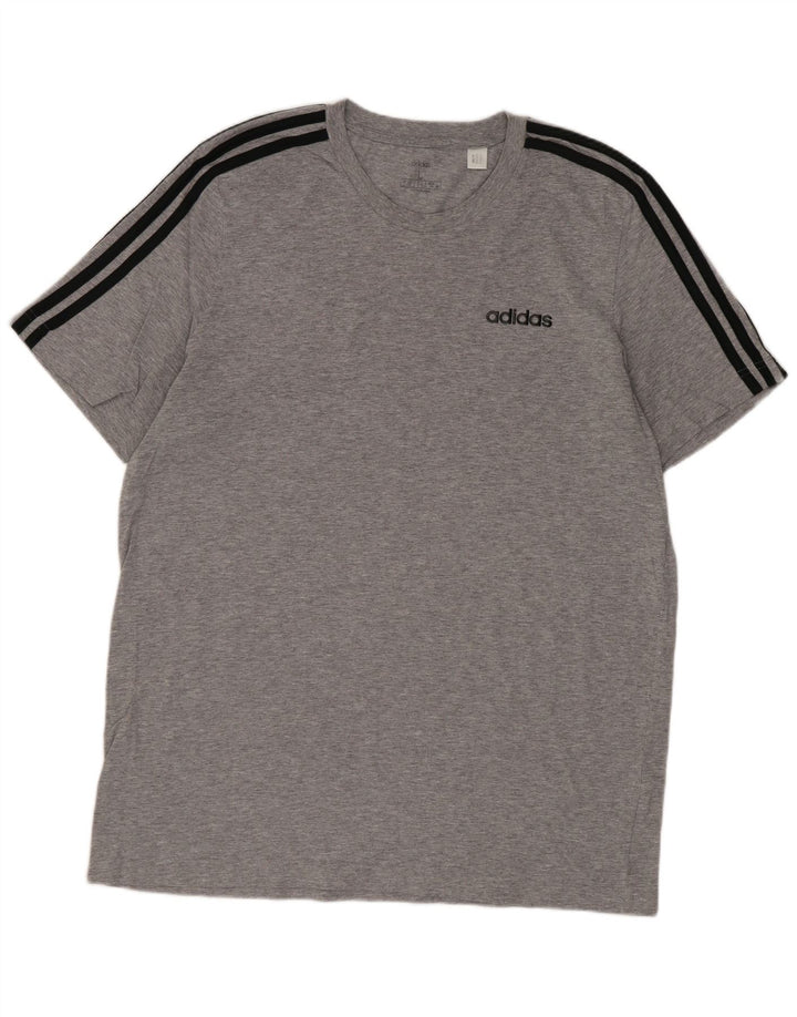 Męski T-shirt ADIDAS, duży, szary