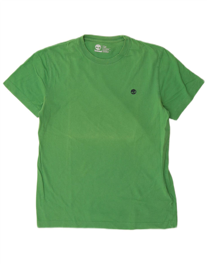 T-shirt męski Timberland o regularnym kroju, mały, zielony, bawełniany
