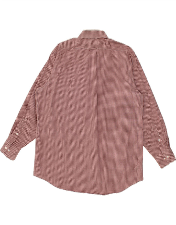IZOD Mens Shirt Size 16 1/2 Large Red Gingham Cotton Vintage Izod and Second-Hand Izod from Messina Hembry 