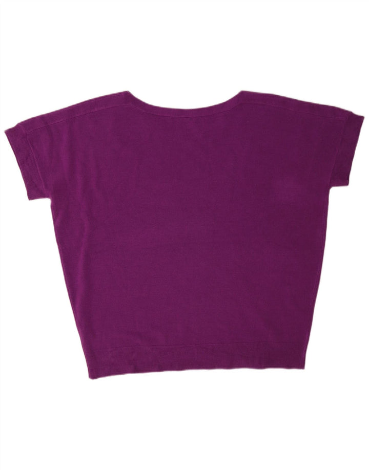 Marks & Spencer Damski sweter z okrągłym dekoltem, UK 18 XL, bordowy