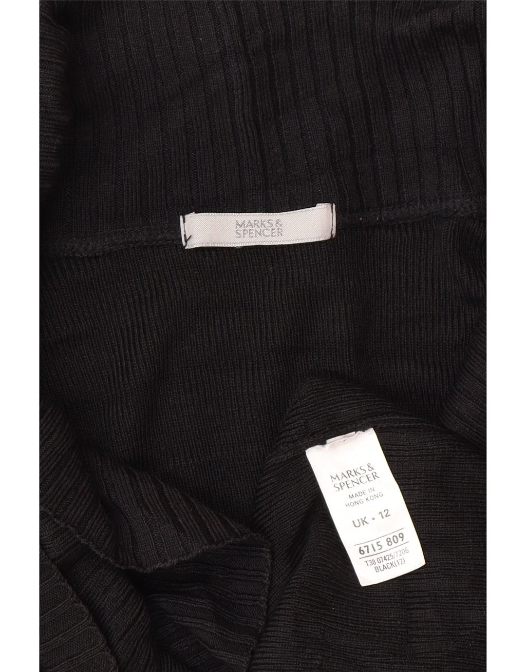 Marks & Spencer Damski sweter kardigan UK 12 Średni czarny akryl
