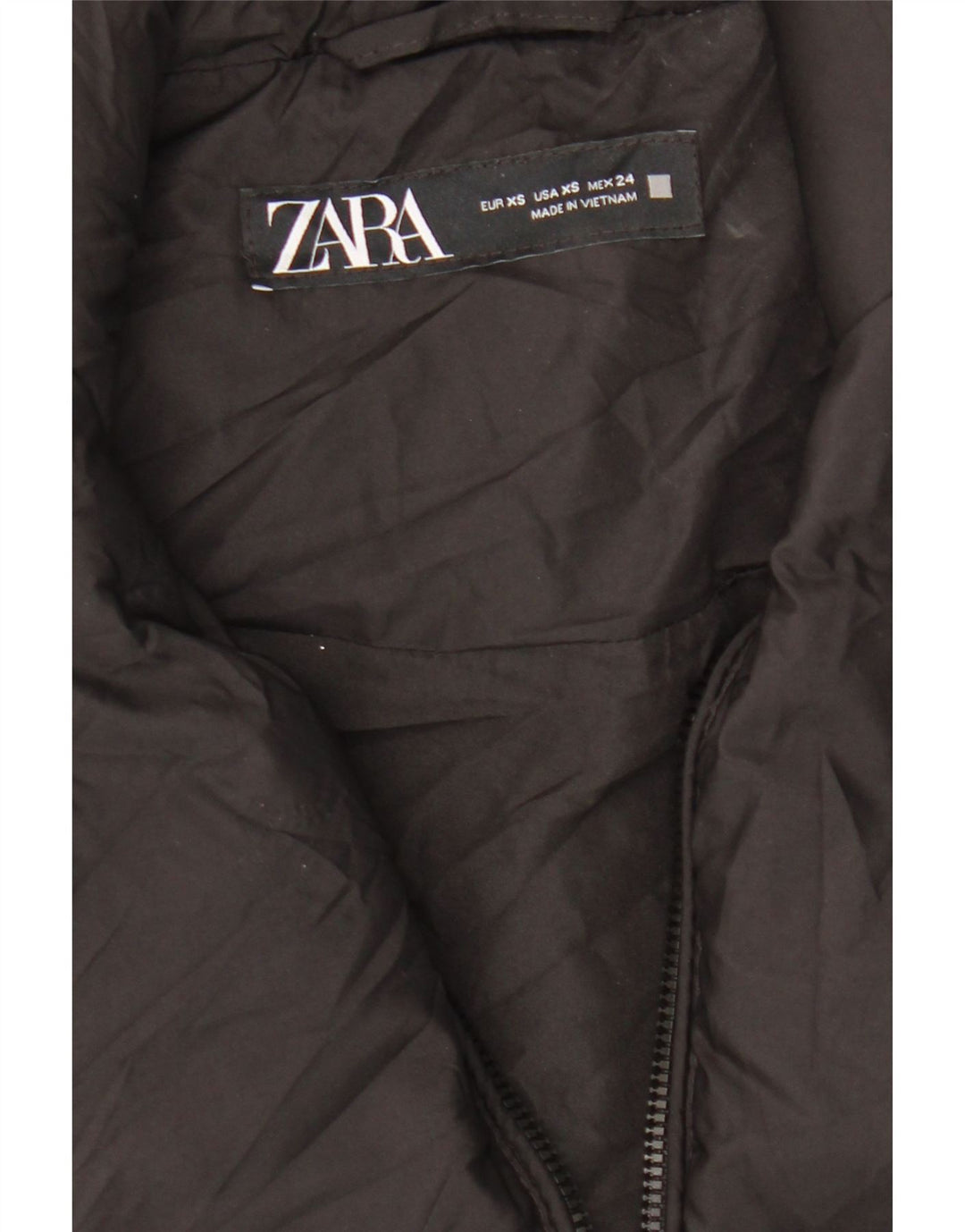 Damska wyściełana kamizelka oversize ZARA Crop UK 6 XS, czarna, poliester
