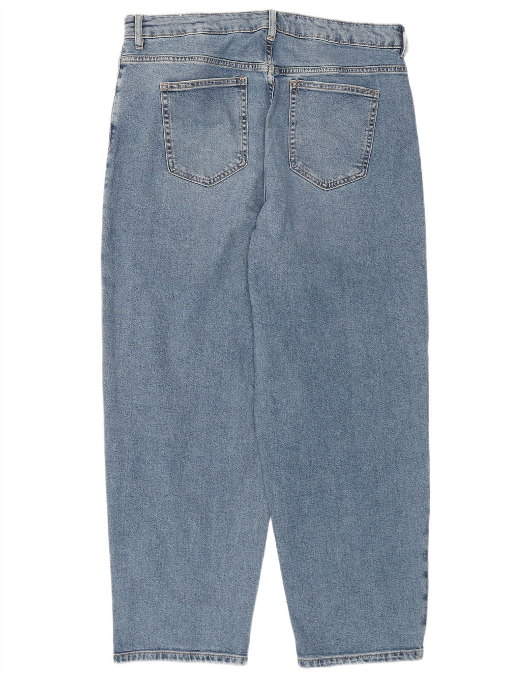 MARKS & SPENCER Damskie dżinsy Barrel z wysokim stanem UK 16, duże W34 L28 Niebieskie