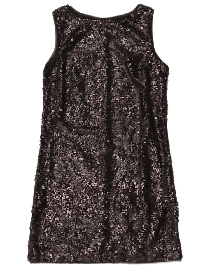 Damska sukienka typu shift bez rękawów BENETTON UK 10, mała, czarna, poliester