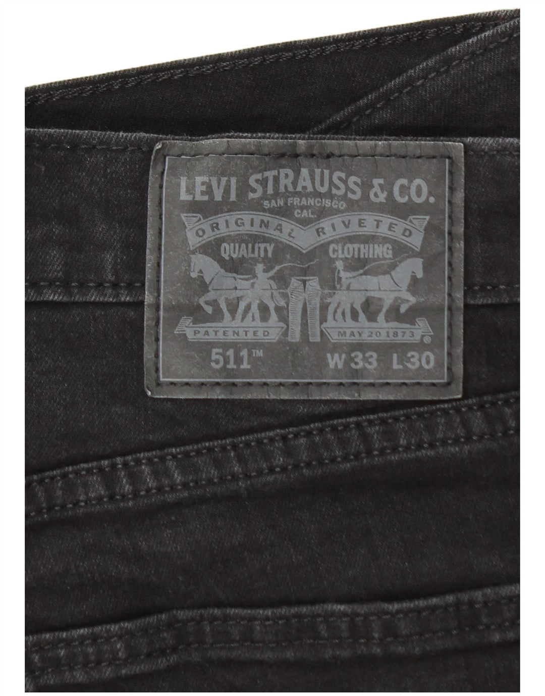 Męskie jeansy Levi's 511 Slim W33 L26 Czarna bawełna