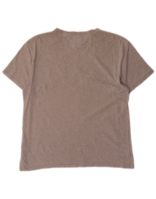 T-shirt damski TOMMY HILFIGER o regularnym kroju z grafiką, UK 14, średni szary