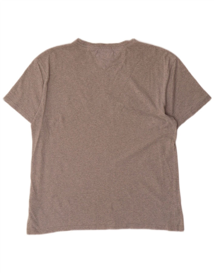 T-shirt damski TOMMY HILFIGER o regularnym kroju z grafiką, UK 14, średni szary