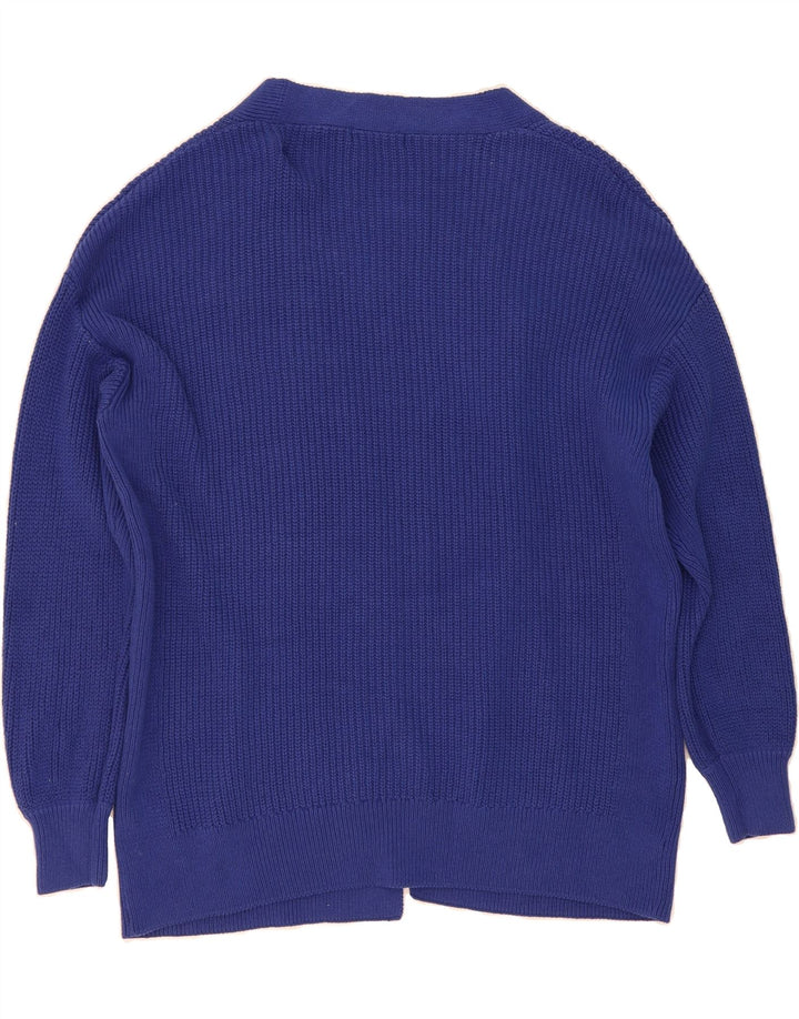MARKS & SPENCER Womens Oversized Open Cardigan Sweater UK 16 Large Blue Vintage Marks & Spencer and Second-Hand Marks & Spencer from Messina Hembry 