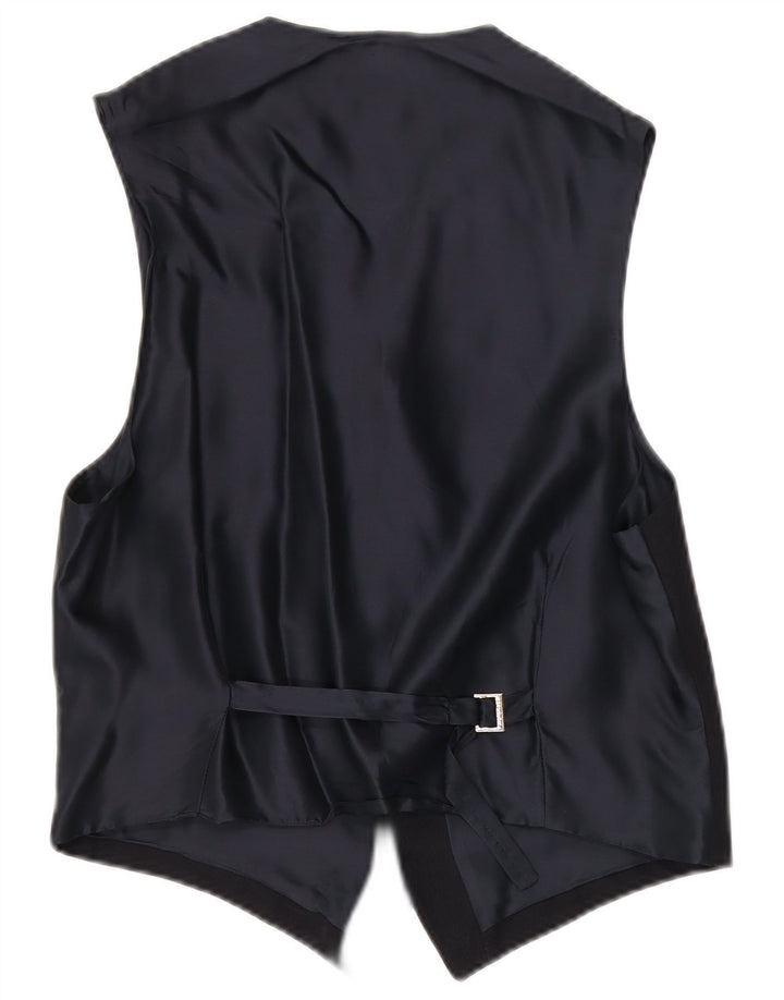 VINTAGE Mens Waistcoat Small Navy Blue