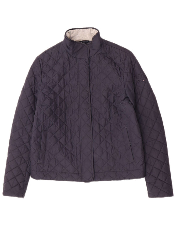 Damska pikowana kurtka Tommy Hilfiger UK 10, mała, granatowa, poliestrowa