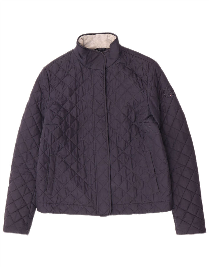 Damska pikowana kurtka Tommy Hilfiger UK 10, mała, granatowa, poliestrowa