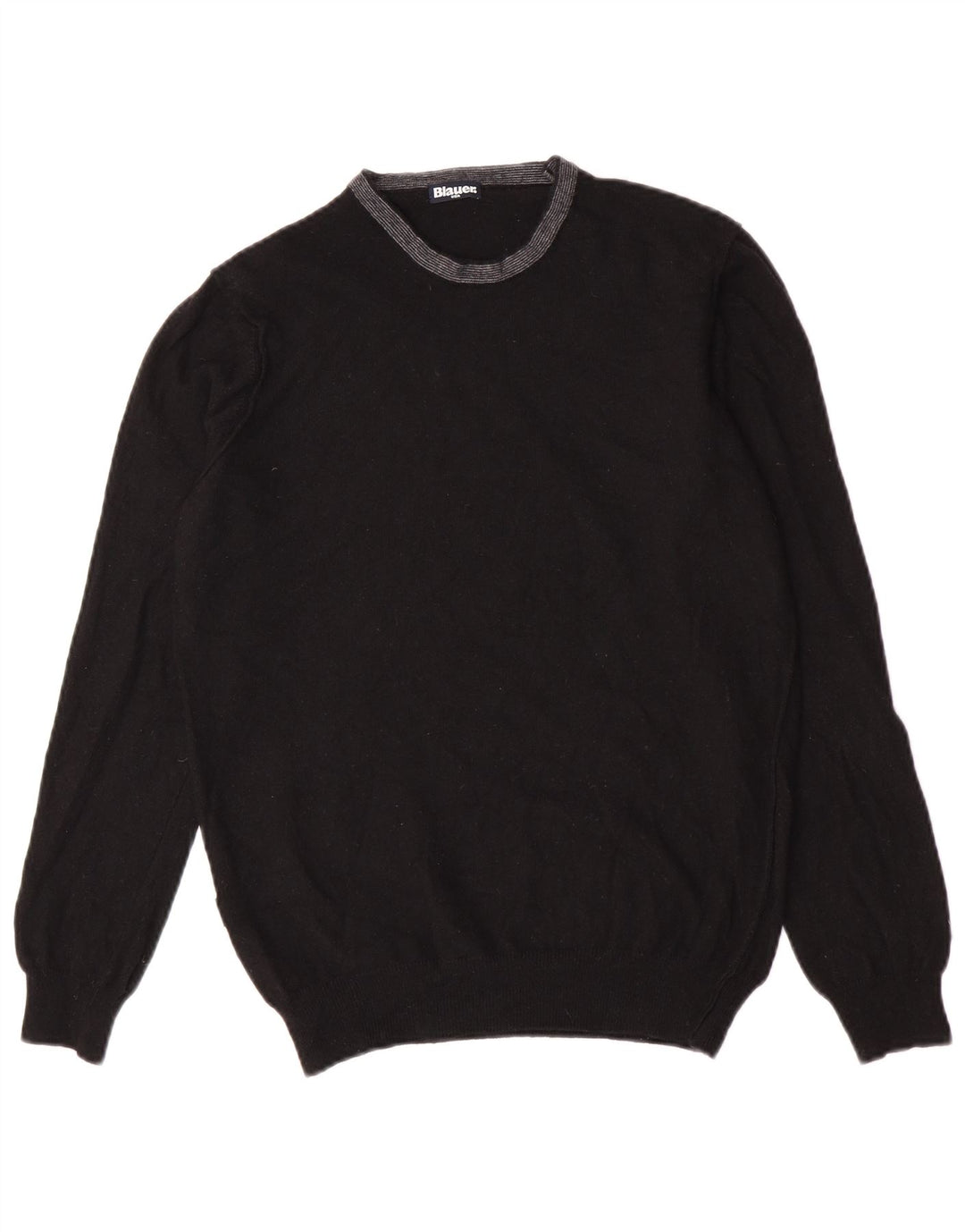 Męski sweter z okrągłym dekoltem Blauer, średni czarny
