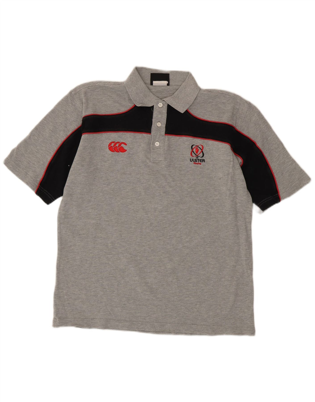 Męska koszulka polo Canterbury, mała, szara, bawełniana w bloki kolorów