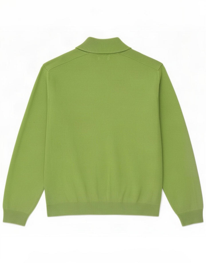 Męski sweter zapinany na guziki Massimo Dutti 2XL Zielony bawełniany