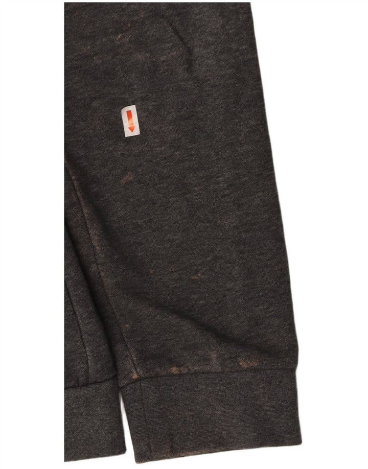 ADIDAS Mens Hoodie Jumper Small Grey Cotton