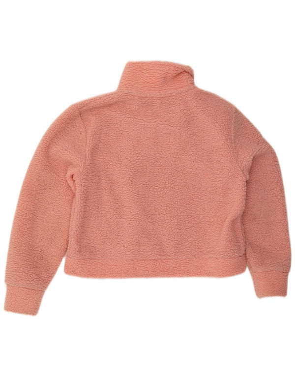 Damska kurtka polarowa oversize Superdry Teddy Bear UK 10, mała, różowa